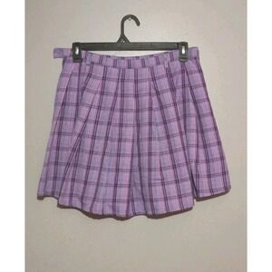 Hot Topic Pleated Purple plaid Skirt SIZE XL